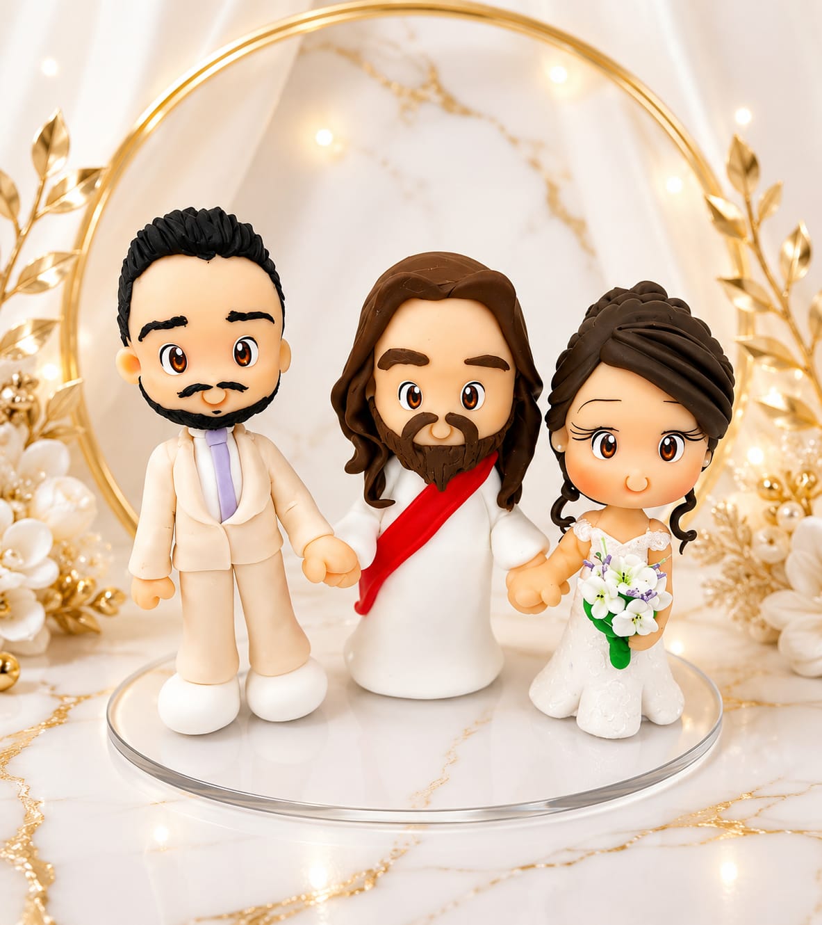 Topo Casamento Biscuit 9cm — Modelo 1